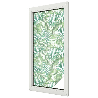 Decorative window film stained glass design Green fern