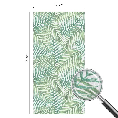 Decorative window film stained glass design Green fern