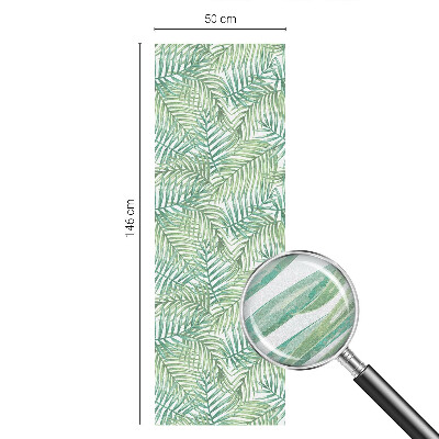 Decorative window film stained glass design Green fern