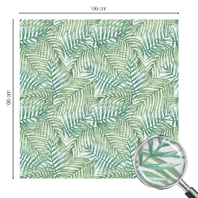 Decorative window film stained glass design Green fern