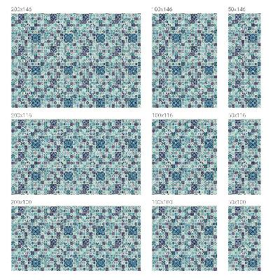 Coloured glass film for windows Floral tiles