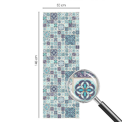 Coloured glass film for windows Floral tiles