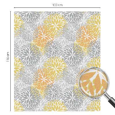 Frosted window film with stained glass pattern Colorful flowers