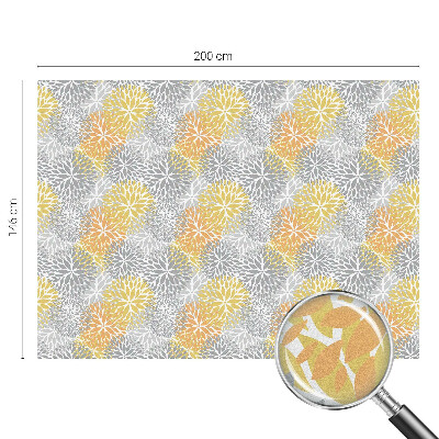 Frosted window film with stained glass pattern Colorful flowers