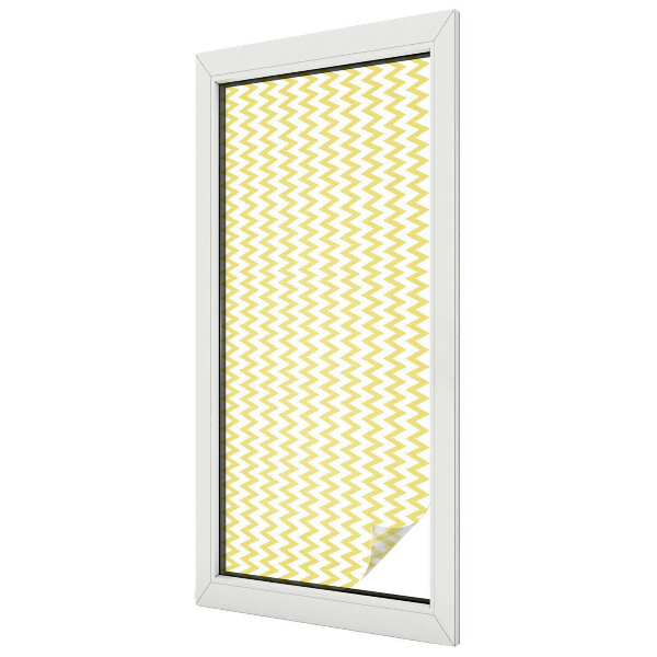 Coloured glass film for windows Yellow zigzags
