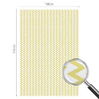Coloured glass film for windows Yellow zigzags