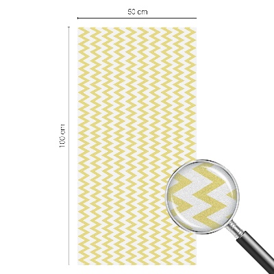 Coloured glass film for windows Yellow zigzags
