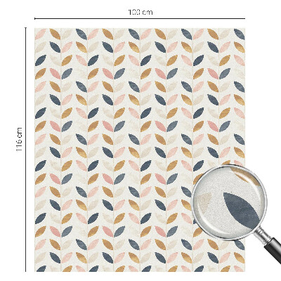 Privacy window film stained glass effect Leaves pattern