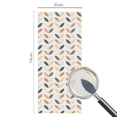 Privacy window film stained glass effect Leaves pattern