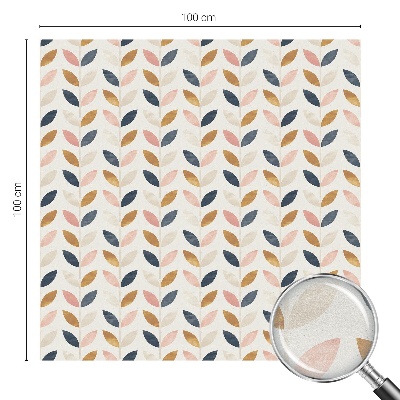 Privacy window film stained glass effect Leaves pattern