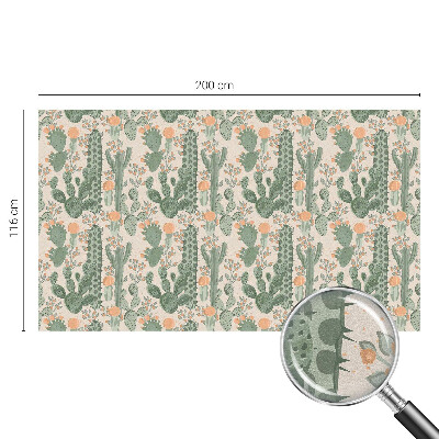 Patterned window film stained glass Green succulents