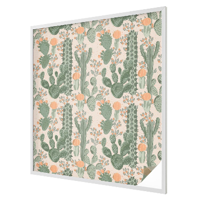 Patterned window film stained glass Green succulents