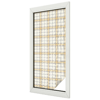 Frosted window film with stained glass pattern Geometric grid