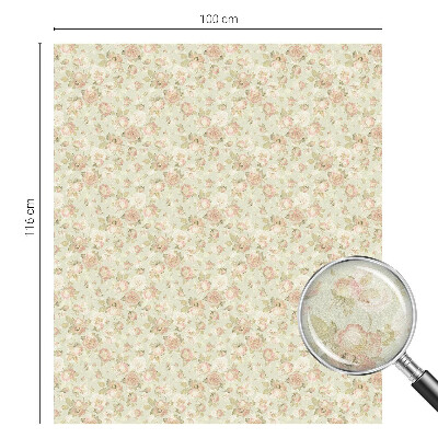 Privacy window film stained glass effect Floral elegance