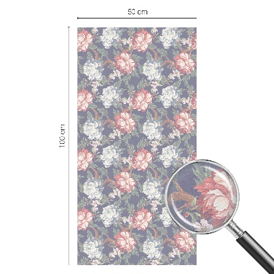 Patterned window film stained glass Floral elegance