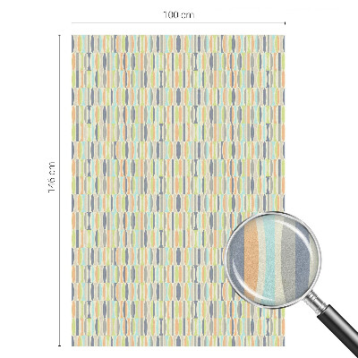 Frosted window film with stained glass pattern Oval patterns