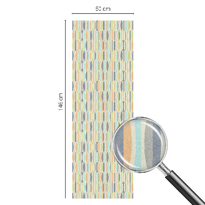 Frosted window film with stained glass pattern Oval patterns