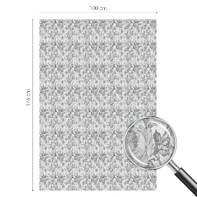 Frosted window film with stained glass pattern Floral elegance