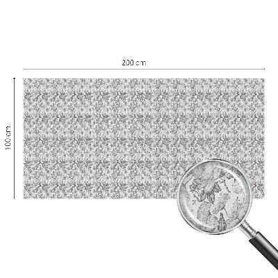 Frosted window film with stained glass pattern Floral elegance