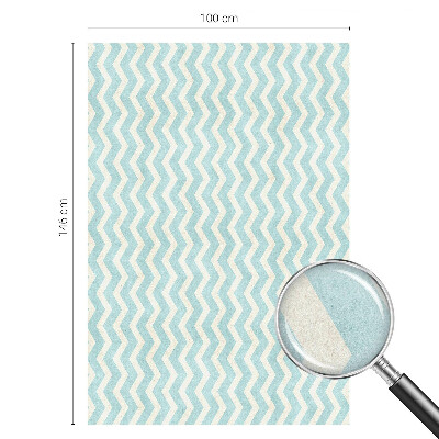 Privacy window film stained glass effect Blue zigzag