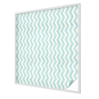 Privacy window film stained glass effect Blue zigzag