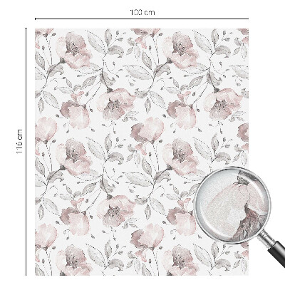 Coloured glass film for windows Rose leaves