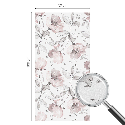 Coloured glass film for windows Rose leaves