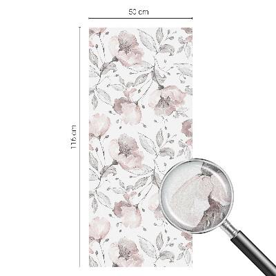 Coloured glass film for windows Rose leaves