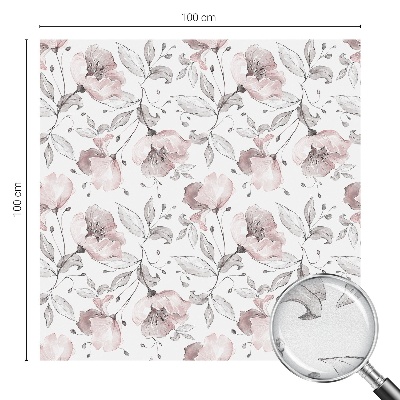 Coloured glass film for windows Rose leaves