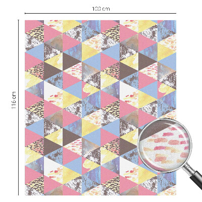 Patterned window film stained glass Colorful triangles