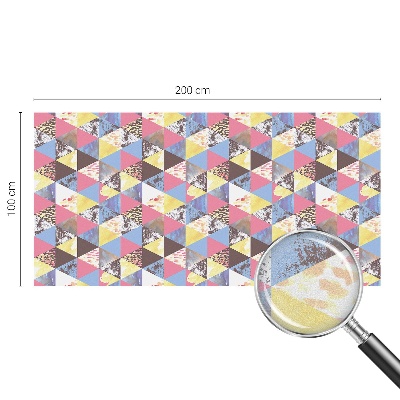 Patterned window film stained glass Colorful triangles