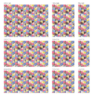 Patterned window film stained glass Colorful triangles