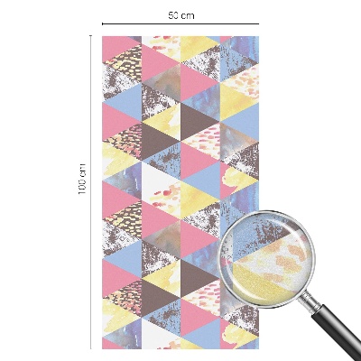 Patterned window film stained glass Colorful triangles