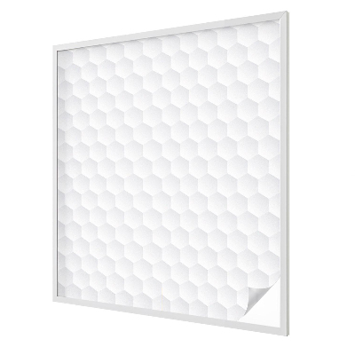 Frosted window film with stained glass pattern White mosaic