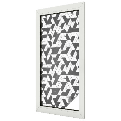 Frosted window film with stained glass pattern Geometric illusions