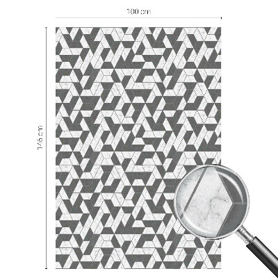 Frosted window film with stained glass pattern Geometric illusions