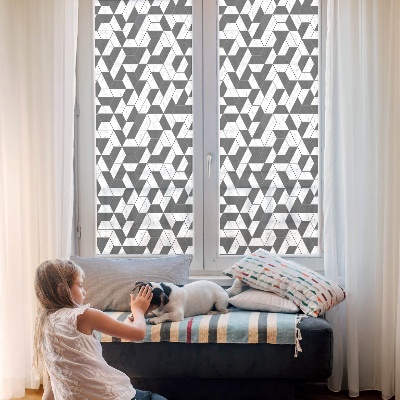 Frosted window film with stained glass pattern Geometric illusions
