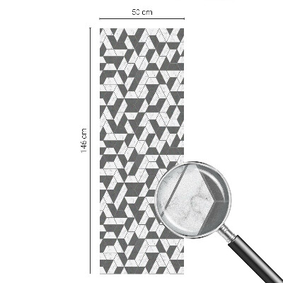 Frosted window film with stained glass pattern Geometric illusions