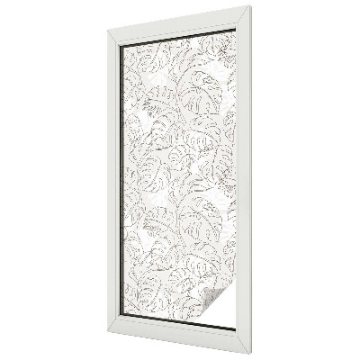 Coloured glass film for windows Plant ornament