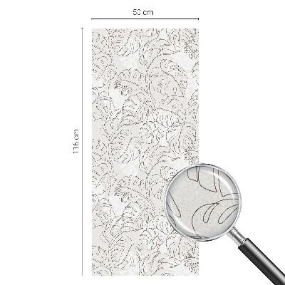 Coloured glass film for windows Plant ornament