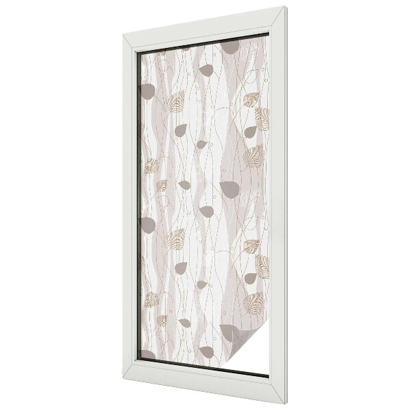 Patterned window film stained glass Elegant leaves