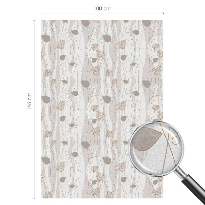 Patterned window film stained glass Elegant leaves