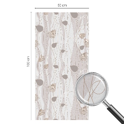 Patterned window film stained glass Elegant leaves