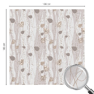 Patterned window film stained glass Elegant leaves