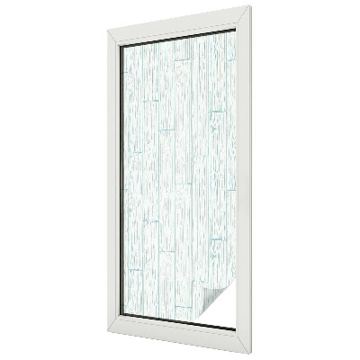 Frosted window film with stained glass pattern Wooden pattern