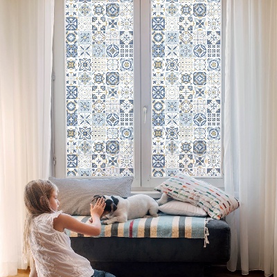 Patterned window film stained glass Mosaic tiles