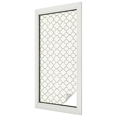 Frosted window film with stained glass pattern Simple elegance