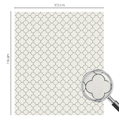 Frosted window film with stained glass pattern Simple elegance