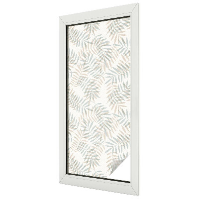 Decorative window film stained glass design Leafy elegance