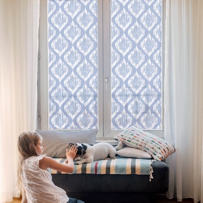 Privacy window film stained glass effect Ethnic diamonds